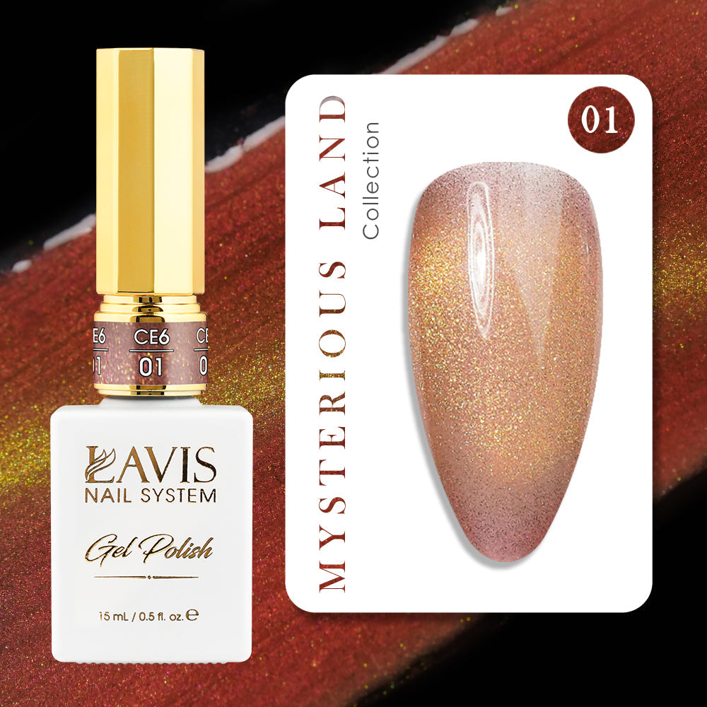 LAVIS Cat Eye CE6 - 01 - Gel Polish 0.5 oz - Mysterious Land Collection