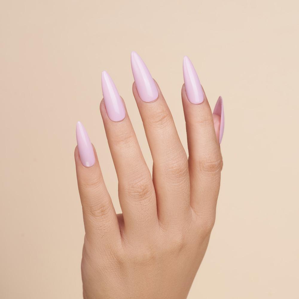 Closeup Of Woman Fingers With Nail Art Manicure In Baby Pink Colour  High-Res Stock Photo - Getty Images