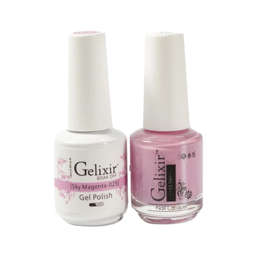  Gelixir Gel Nail Polish Duo - 025 Pink Colors - Sky Magenta by Gelixir sold by DTK Nail Supply