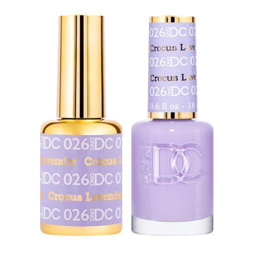 DND DC Gel Nail Polish Duo - 026 Purple Colors - Crocus Lavender