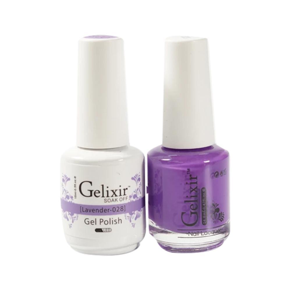  Gelixir Gel Nail Polish Duo - 028 Purple Colors - Lavender by Gelixir sold by DTK Nail Supply