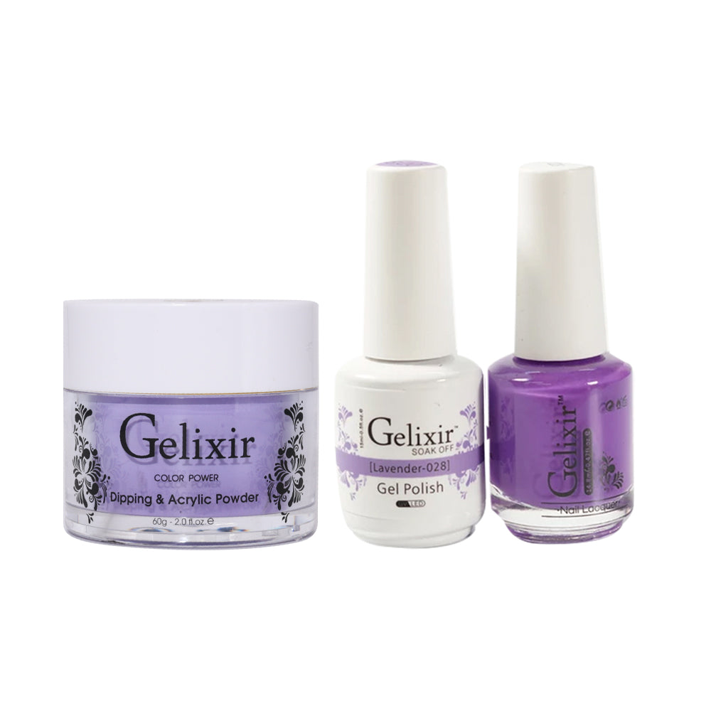 Gelixir 3 in 1 - 028 Lavender - Acrylic & Dip Powder, Gel & Lacquer