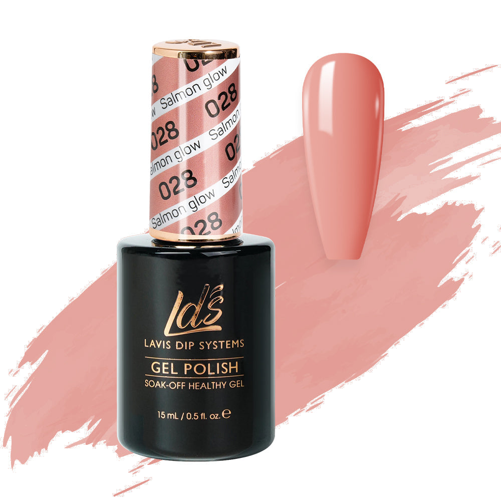 LDS 028 Salmon Glow - LDS Gel Polish 0.5oz