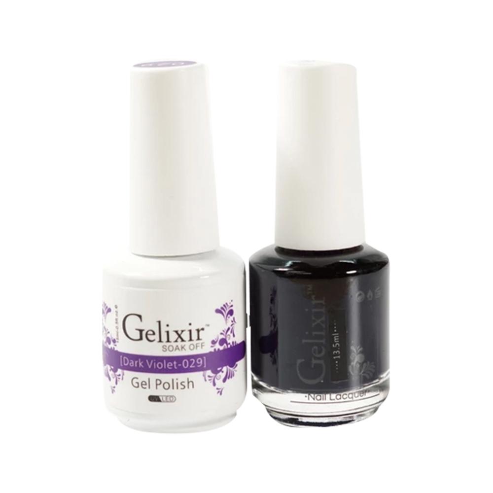  Gelixir Gel Nail Polish Duo - 029 Purple Colors - Dark Violet by Gelixir sold by DTK Nail Supply