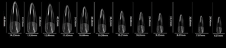 LDS - 25 Stiletto XL Half Matte Nail Tips (Full Cover)
