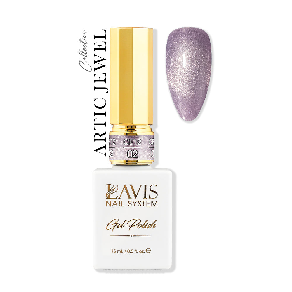 LAVIS Cat Eyes CE12 - 02 - Gel Polish 0.5 oz - Artic Jewel Collection