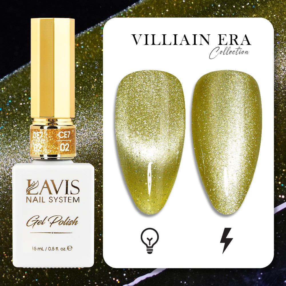 LAVIS Cat Eyes CE7 - 02 - Gel Polish 0.5 oz - VILLIAIN ERA Collection