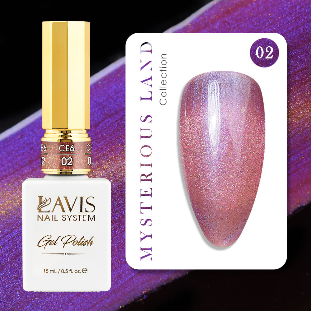 LAVIS Cat Eye CE6 - 02 - Gel Polish 0.5 oz - Mysterious Land Collection