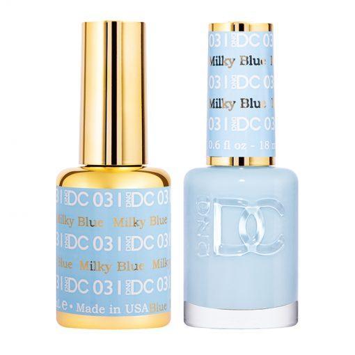 DND DC Gel Nail Polish Duo - 031 Blue Colors - Milky Blue