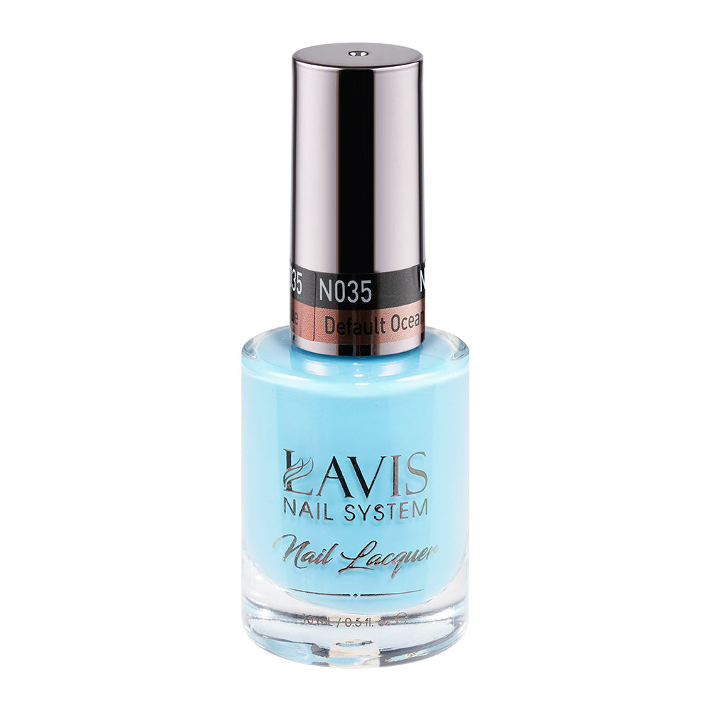  LAVIS 035 Default Ocean Blue - Nail Lacquer 0.5 oz by LAVIS NAILS sold by DTK Nail Supply