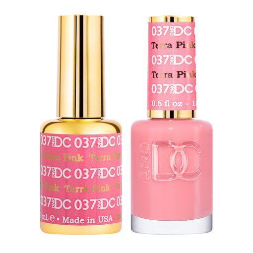 DND DC Gel Nail Polish Duo - 037 Coral, Pink Colors - Terr Pink