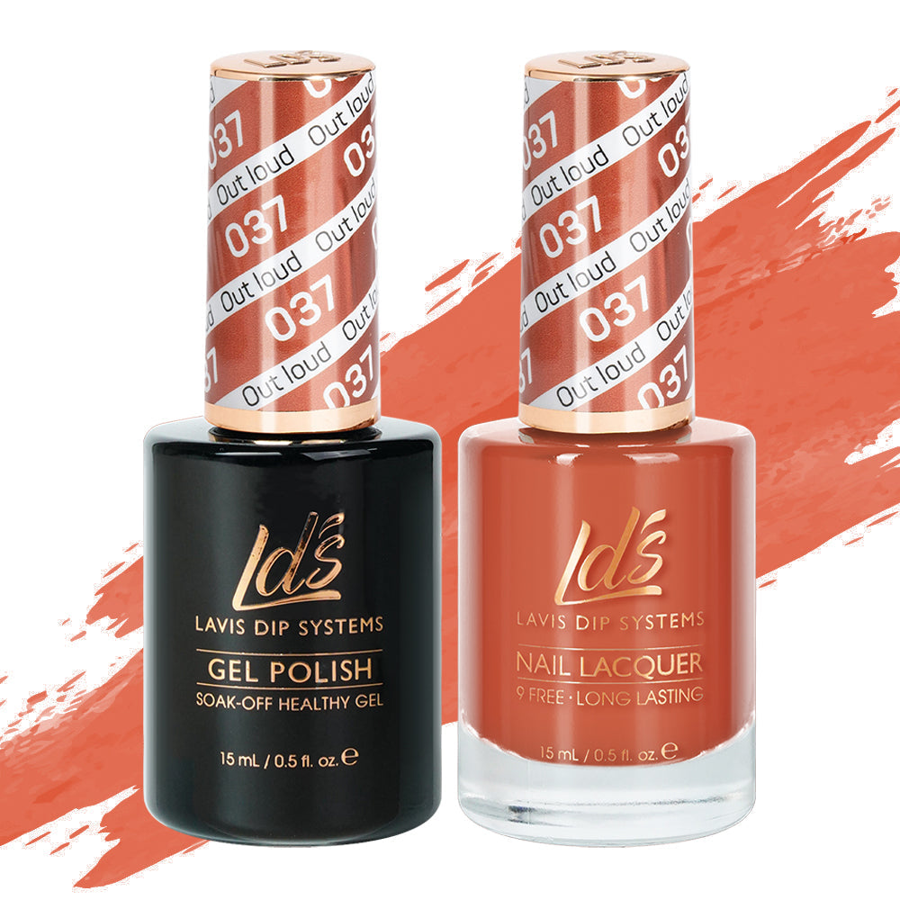 LDS 037 Out Loud - LDS Healthy Gel Polish & Matching Nail Lacquer Duo Set - 0.5oz