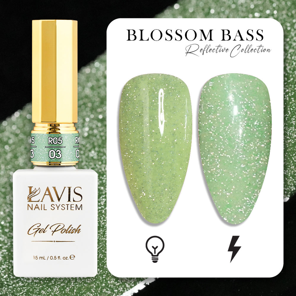 LAVIS Reflective R05 - 03 - Gel Polish 0.5 oz - Blossom Bass Reflective Collection