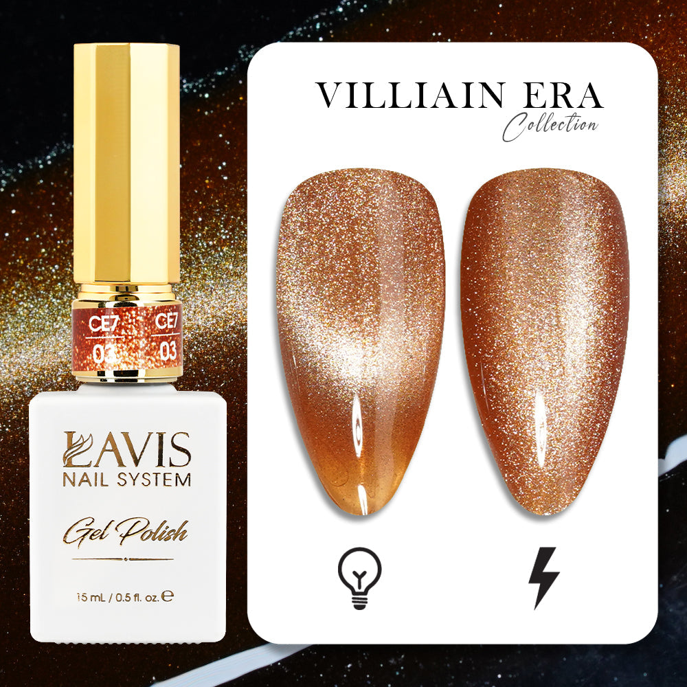 LAVIS Cat Eyes CE7 - 03 - Gel Polish 0.5 oz - VILLIAIN ERA Collection