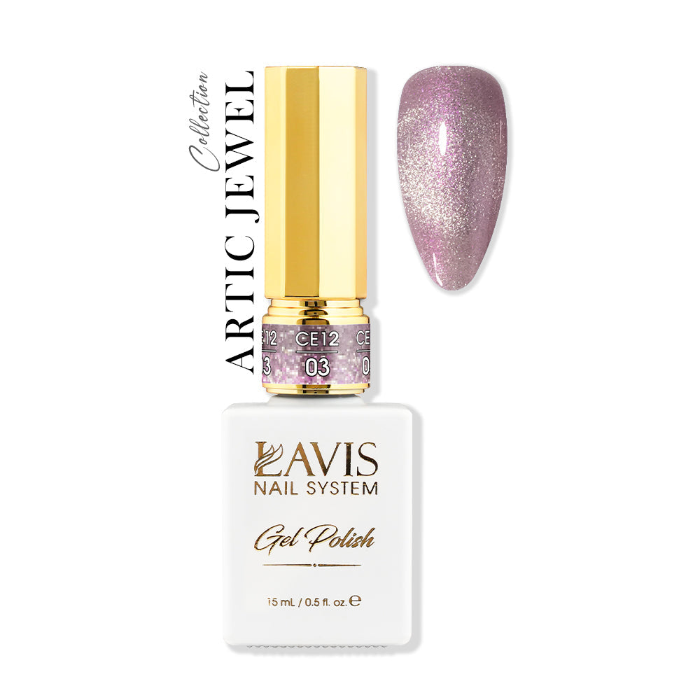 LAVIS Cat Eyes CE12 - 03 - Gel Polish 0.5 oz - Artic Jewel Collection