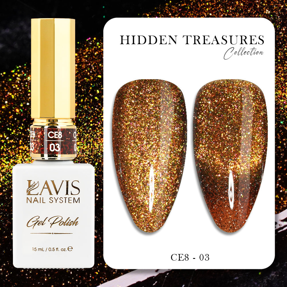 LAVIS Cat Eyes CE8 - 03 - Gel Polish 0.5 oz - Lavis Hidden Treasures Collection