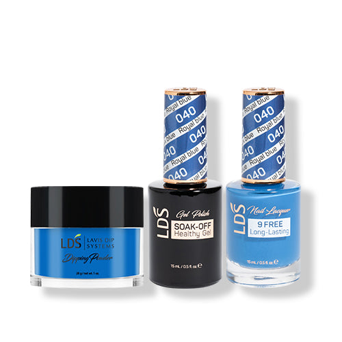 LDS 3 in 1 - 040 Royal Blue - Dip (1oz), Gel & Lacquer Matching