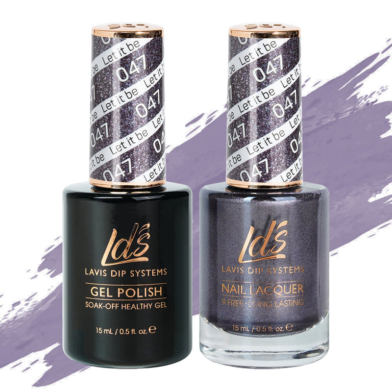 LDS 047 Let It Be - LDS Healthy Gel Polish & Matching Nail Lacquer Duo Set - 0.5oz