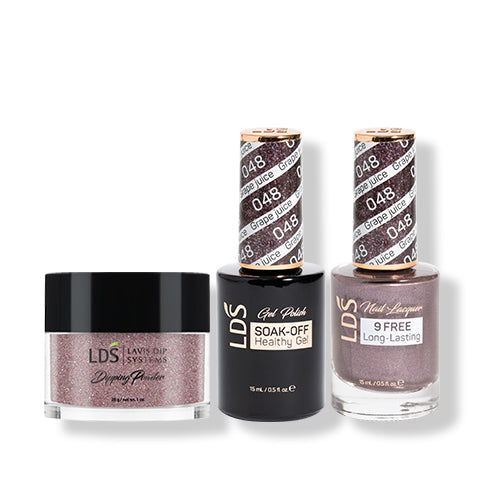 LDS 3 in 1 - 048 Grape Juice - Dip (1oz), Gel & Lacquer Matching