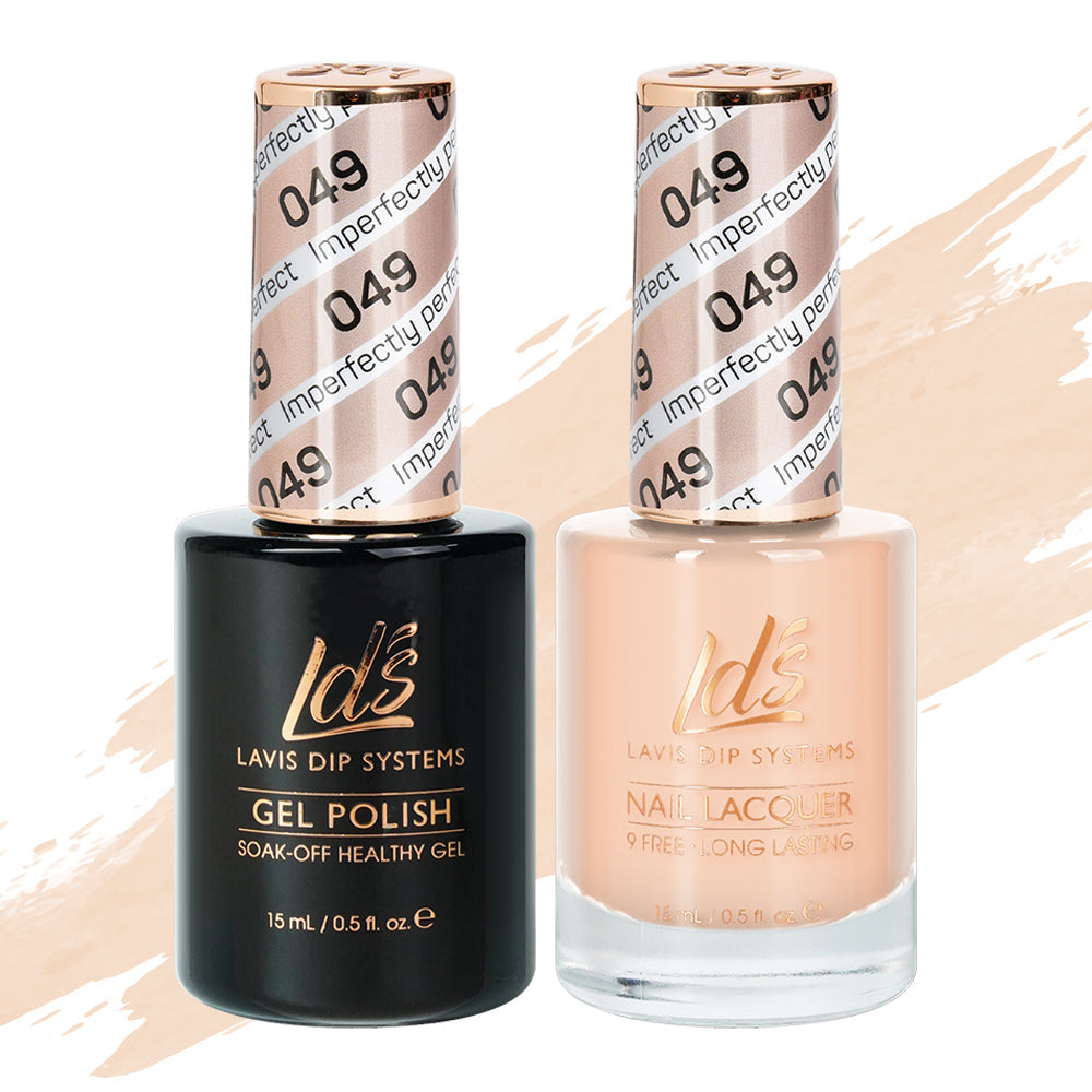 LDS 049 Imperfectly Perfect - LDS Healthy Gel Polish & Matching Nail Lacquer Duo Set - 0.5oz