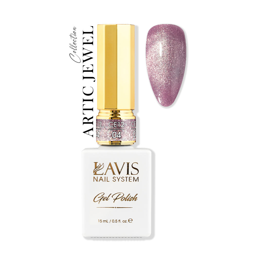 LAVIS Cat Eyes CE12 - 04 - Gel Polish 0.5 oz - Artic Jewel Collection