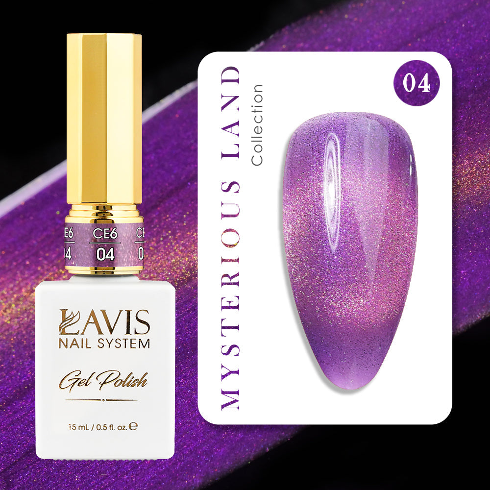 LAVIS Cat Eye CE6 - 04 - Gel Polish 0.5 oz - Mysterious Land Collection