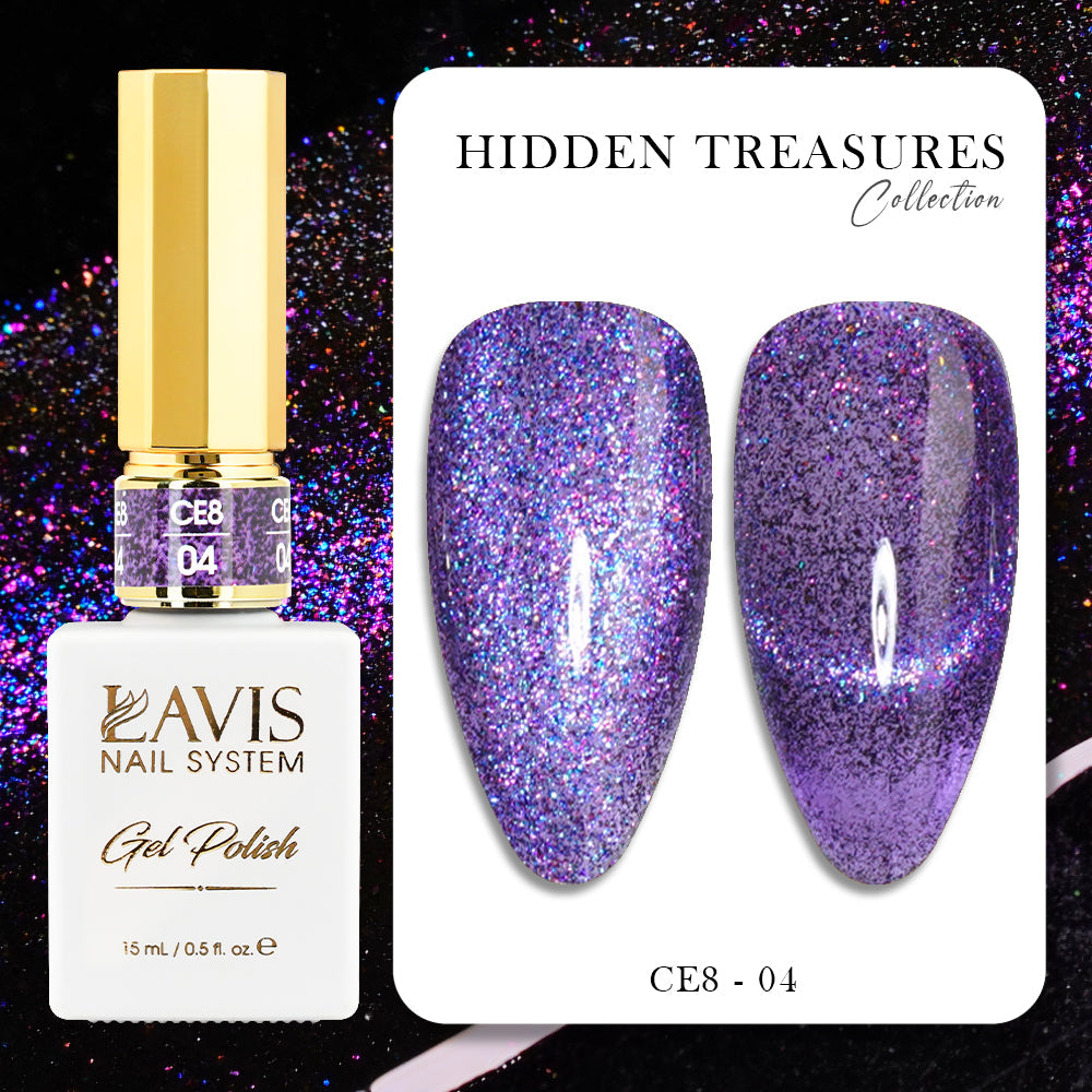 LAVIS Cat Eyes CE8 - 04 - Gel Polish 0.5 oz - Lavis Hidden Treasures Collection