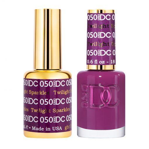 DND DC Gel Nail Polish Duo - 050 Pink Colors - Twilight Sparkles