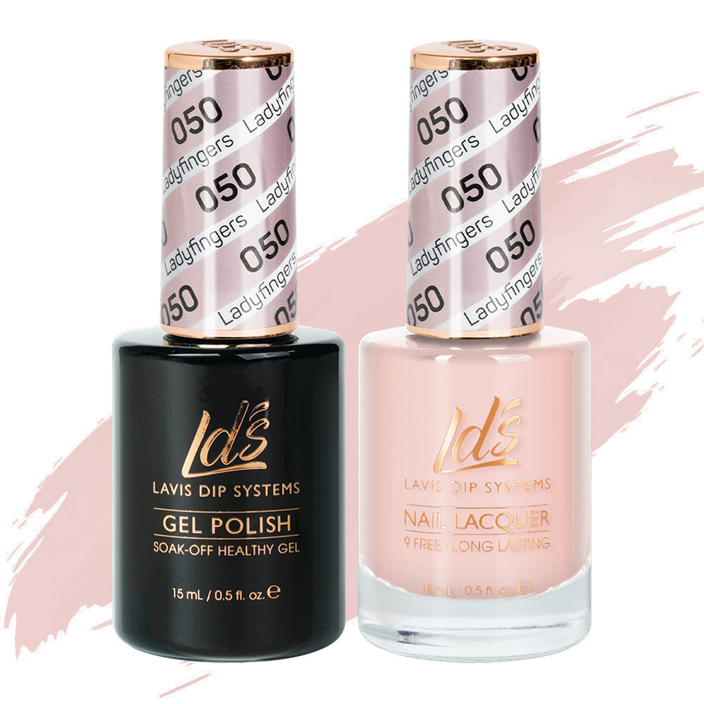 LDS 050 Ladyfingers LDS Healthy Gel Polish & Matching Nail Lacquer D