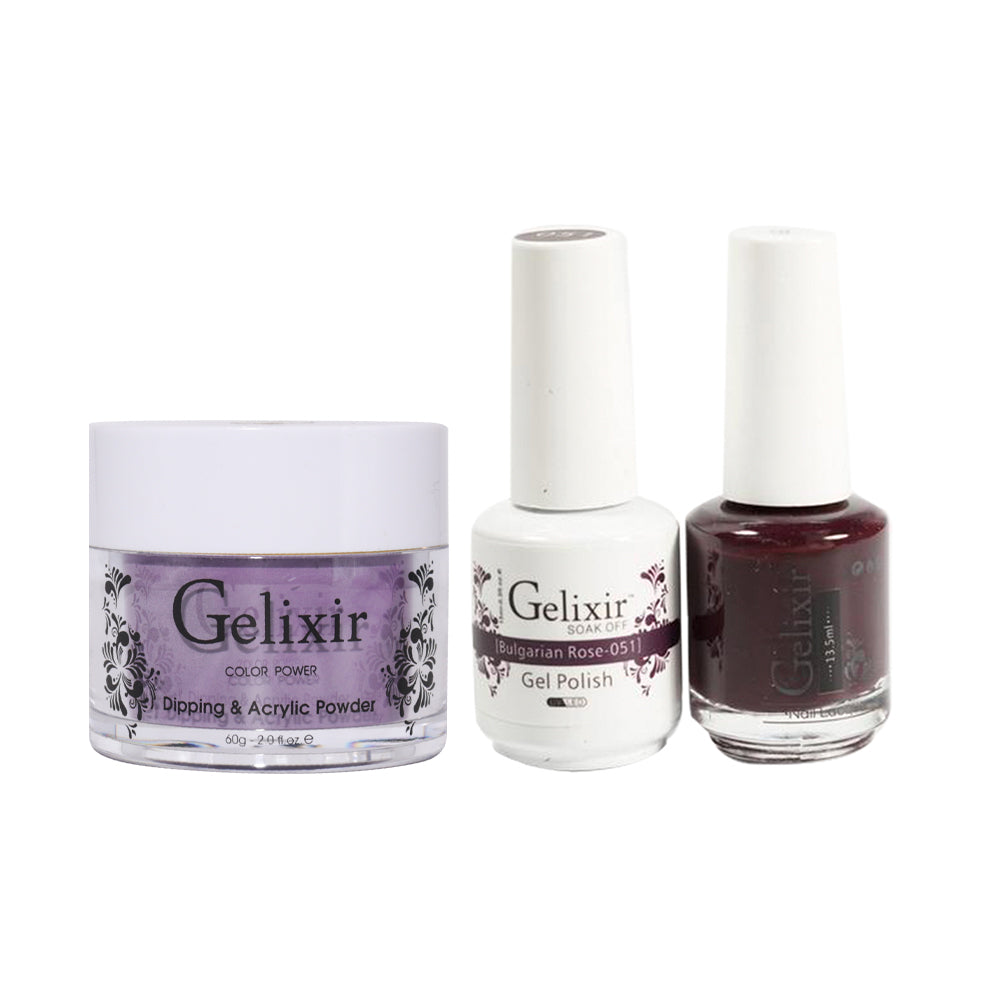 Gelixir 3 in 1 - 051 Bulgarian Rose - Acrylic & Dip Powder, Gel & Lacquer