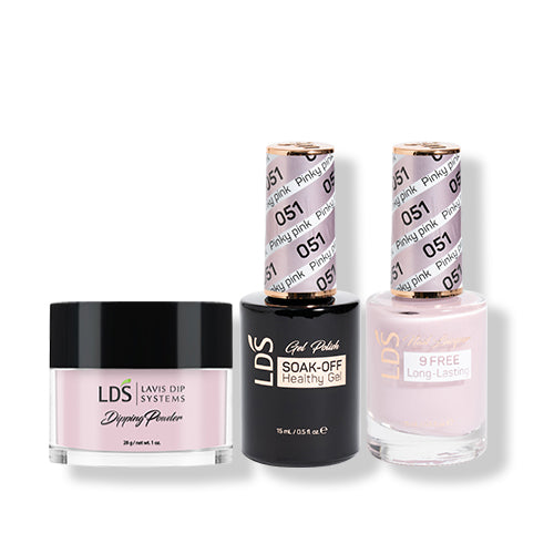LDS 3 in 1 - 051 Pinky Pink - Dip (1oz), Gel & Lacquer Matching
