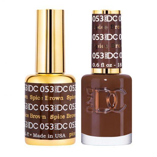 DND DC Gel Nail Polish Duo - 053 Brown Colors - Spiced Brown