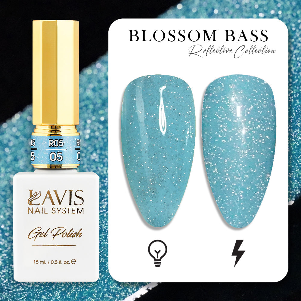 LAVIS Reflective R05 - 05 - Gel Polish 0.5 oz - Blossom Bass Reflective Collection