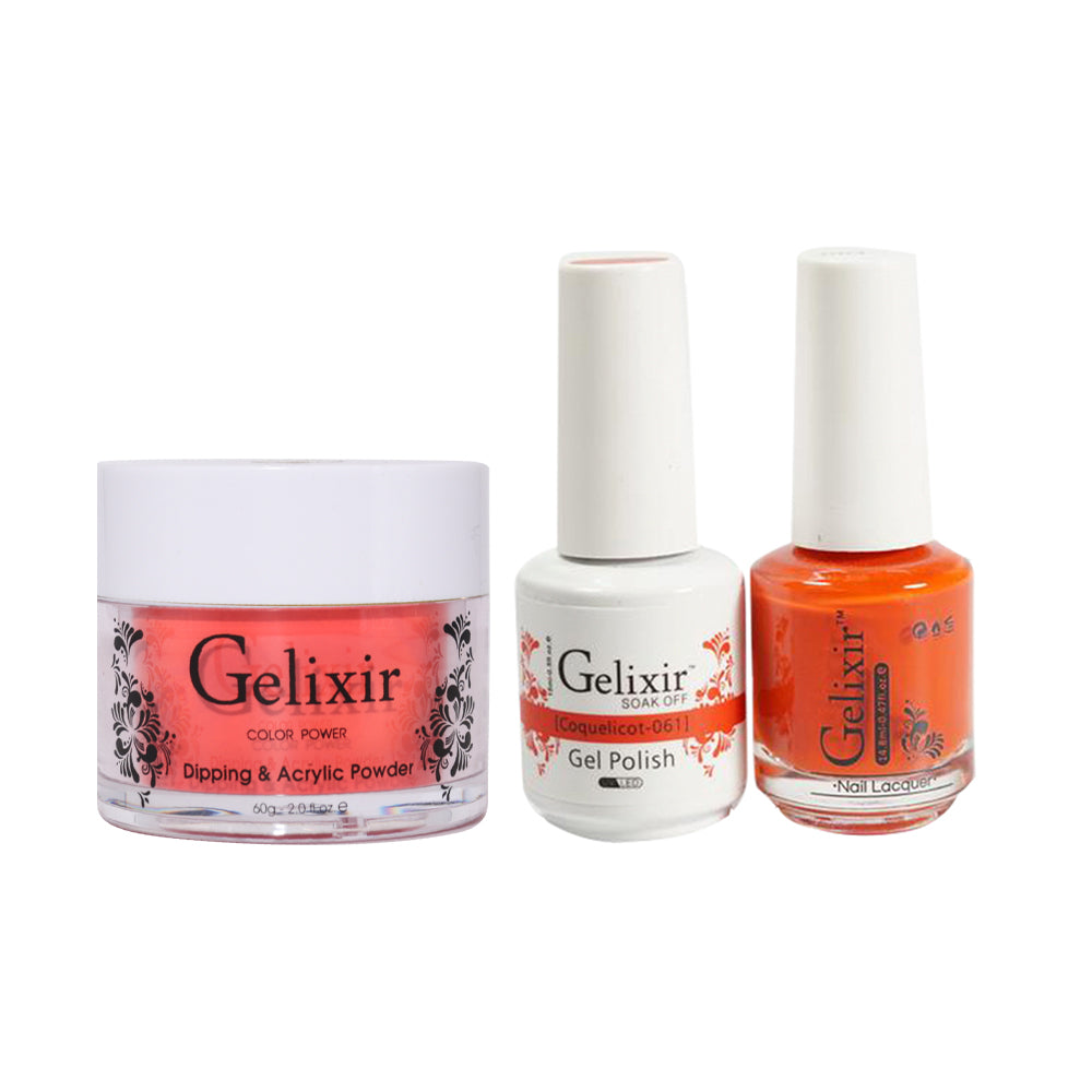 Gelixir 3 in 1 - 061 Coquelicot - Acrylic & Dip Powder, Gel & Lacquer