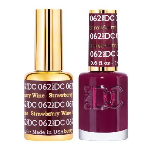 DND DC Gel Nail Polish Duo - 062 Red Colors - Strawberry Wine