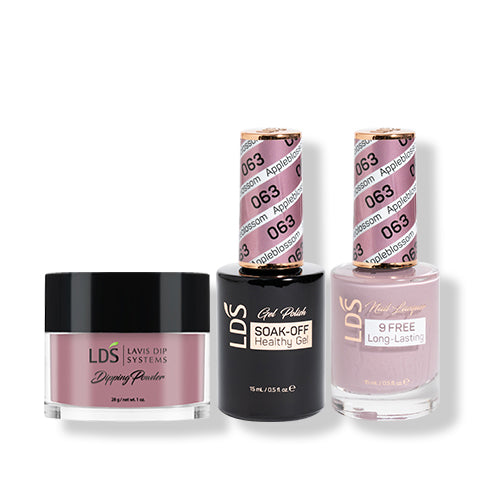 LDS 3 in 1 - 063 Appleblossom - Dip (1oz), Gel & Lacquer Matching