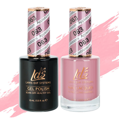 LDS 063 Appleblossom - LDS Healthy Gel Polish & Matching Nail Lacquer Duo Set - 0.5oz