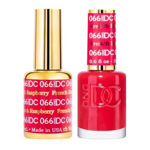 DND DC Gel Nail Polish Duo - 066 Red Colors - French Raspberry