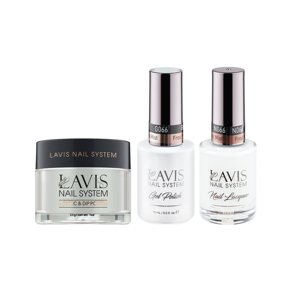 LAVIS 3 in 1 - 066 Frost Mist - Acrylic & Dip Powder (1oz), Gel & Lacquer