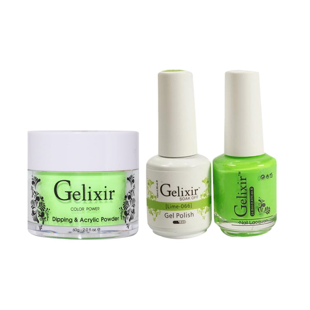 Gelixir 3 in 1 - 066 Lime - Acrylic & Dip Powder, Gel & Lacquer