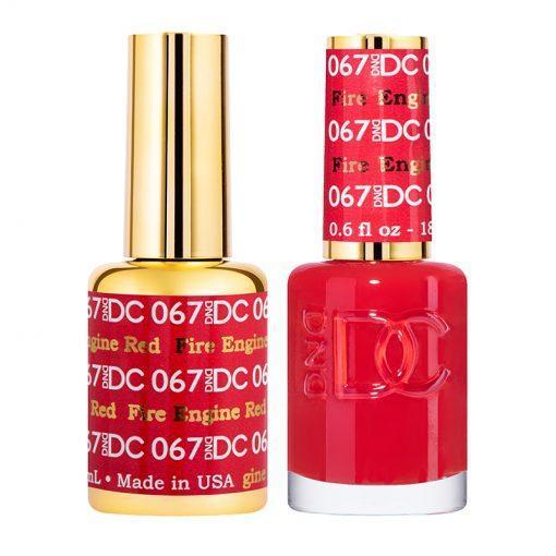 DND DC Gel Nail Polish Duo - 067 Red Colors - Fire Engine Red