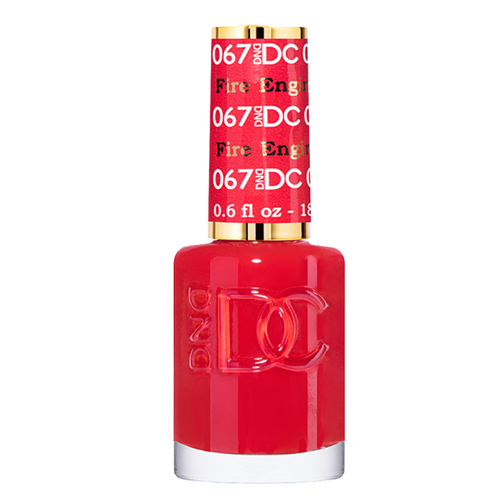DND DC Nail Lacquer - 067 Red Colors - Fire Engine Red