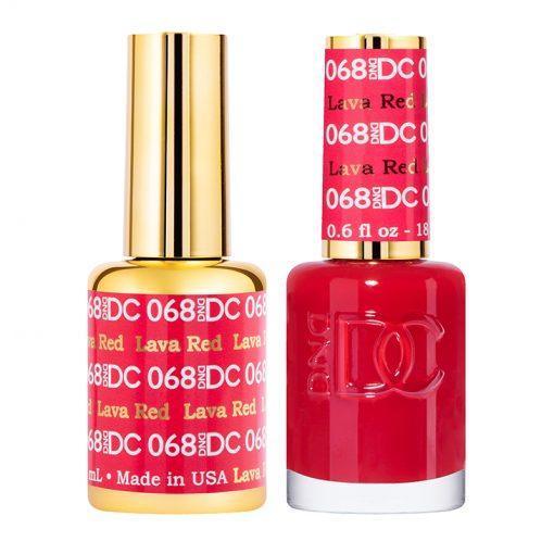 DND DC Gel Nail Polish Duo - 068 Red Colors - Lava Red