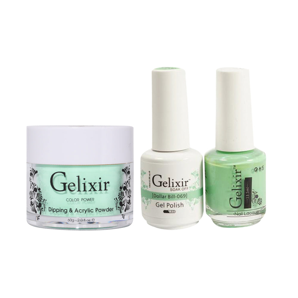 Gelixir 3 in 1 - 069 Dollar Bill - Acrylic & Dip Powder, Gel & Lacquer