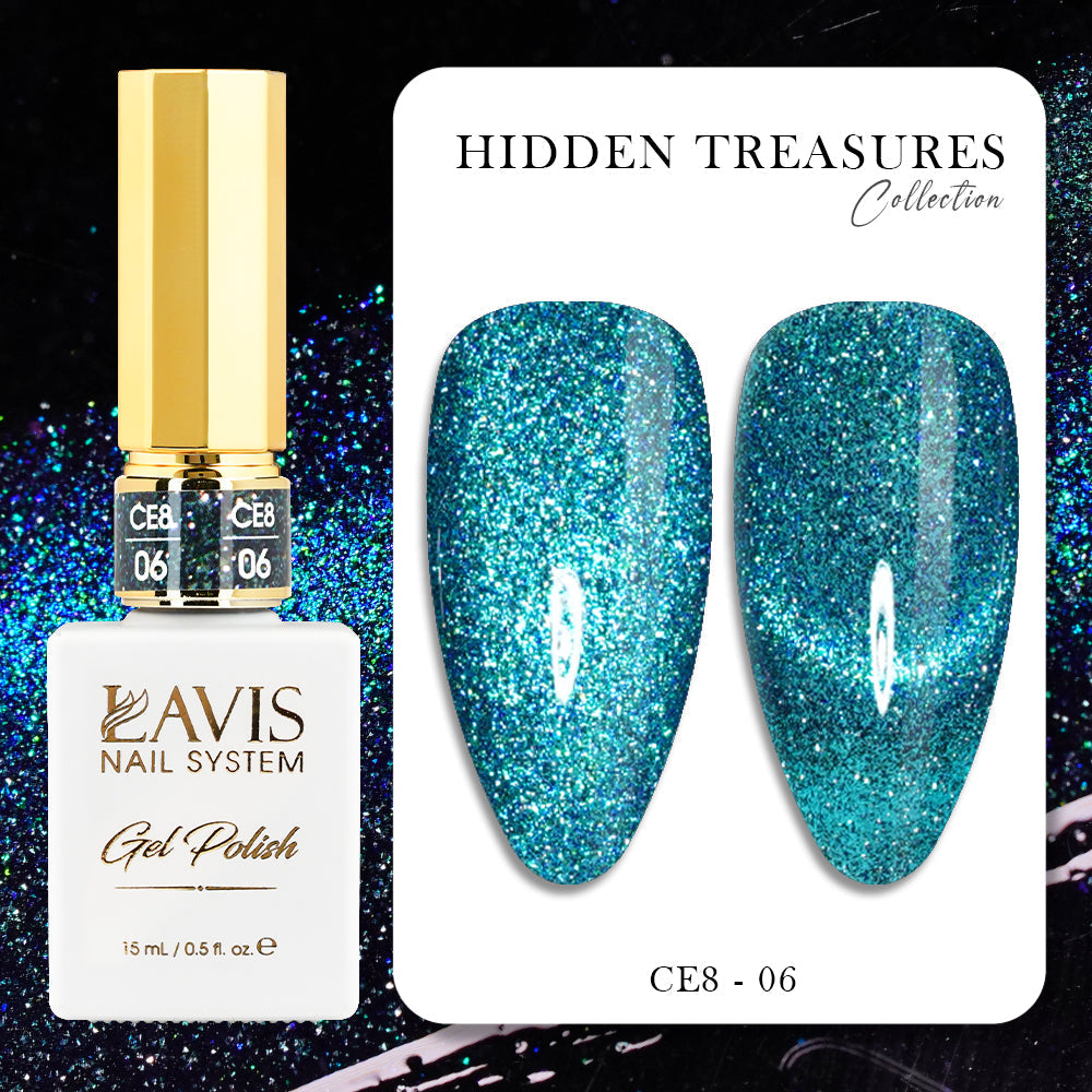 LAVIS Cat Eyes CE8 - 06 - Gel Polish 0.5 oz - Lavis Hidden Treasures Collection