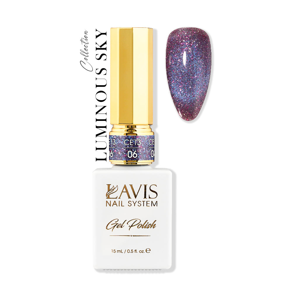 LAVIS Cat Eyes CE13 - 06 - Gel Polish 0.5 oz - Luminous Sky Collection