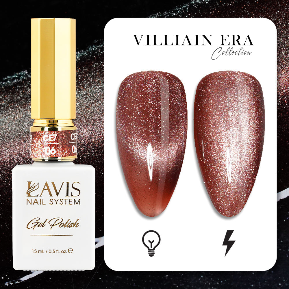 LAVIS Cat Eyes CE7 - 06 - Gel Polish 0.5 oz - VILLIAIN ERA Collection