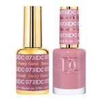 DND DC Gel Nail Polish Duo - 073 Brown Colors - Dusty Red