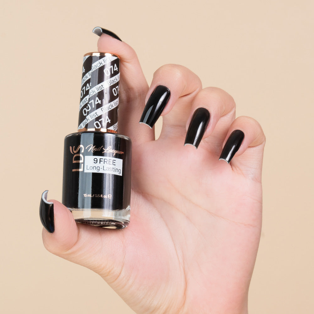 LDS 074 Black List - LDS Healthy Nail Lacquer 0.5oz