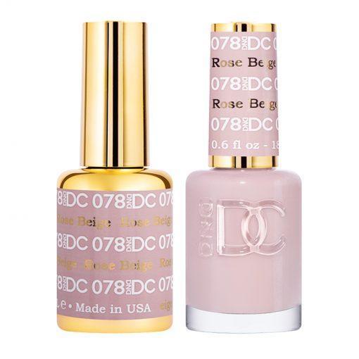 DND DC Gel Nail Polish Duo - 078 Gray Colors - Rose Beige